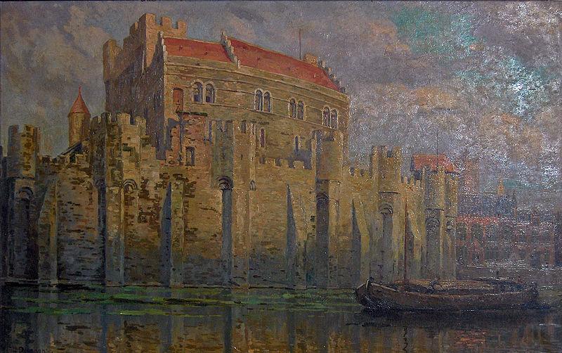 Georges Jansoone The Gravensteen in Ghent china oil painting image